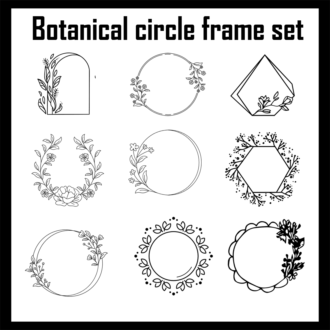 Preview images botanical frame.