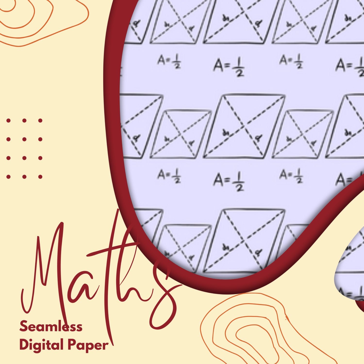 Maths Seamless Digital Paper, Maths JPG.