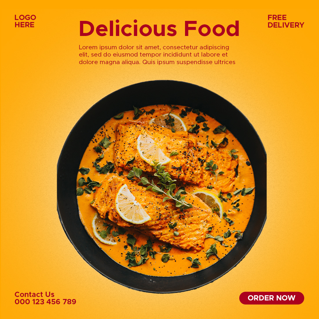 Social Media Food Post Template preview image