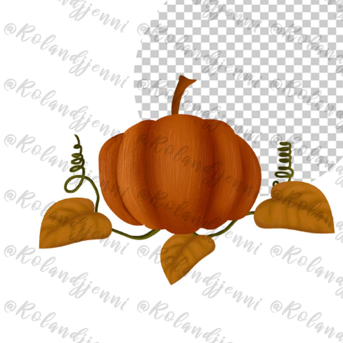 Halloween Pumpkin Hand Drawing PNG PSD cover image.
