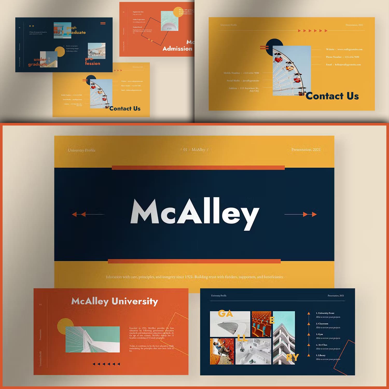 Mcalley - Creative University Profile Presentation Cover.