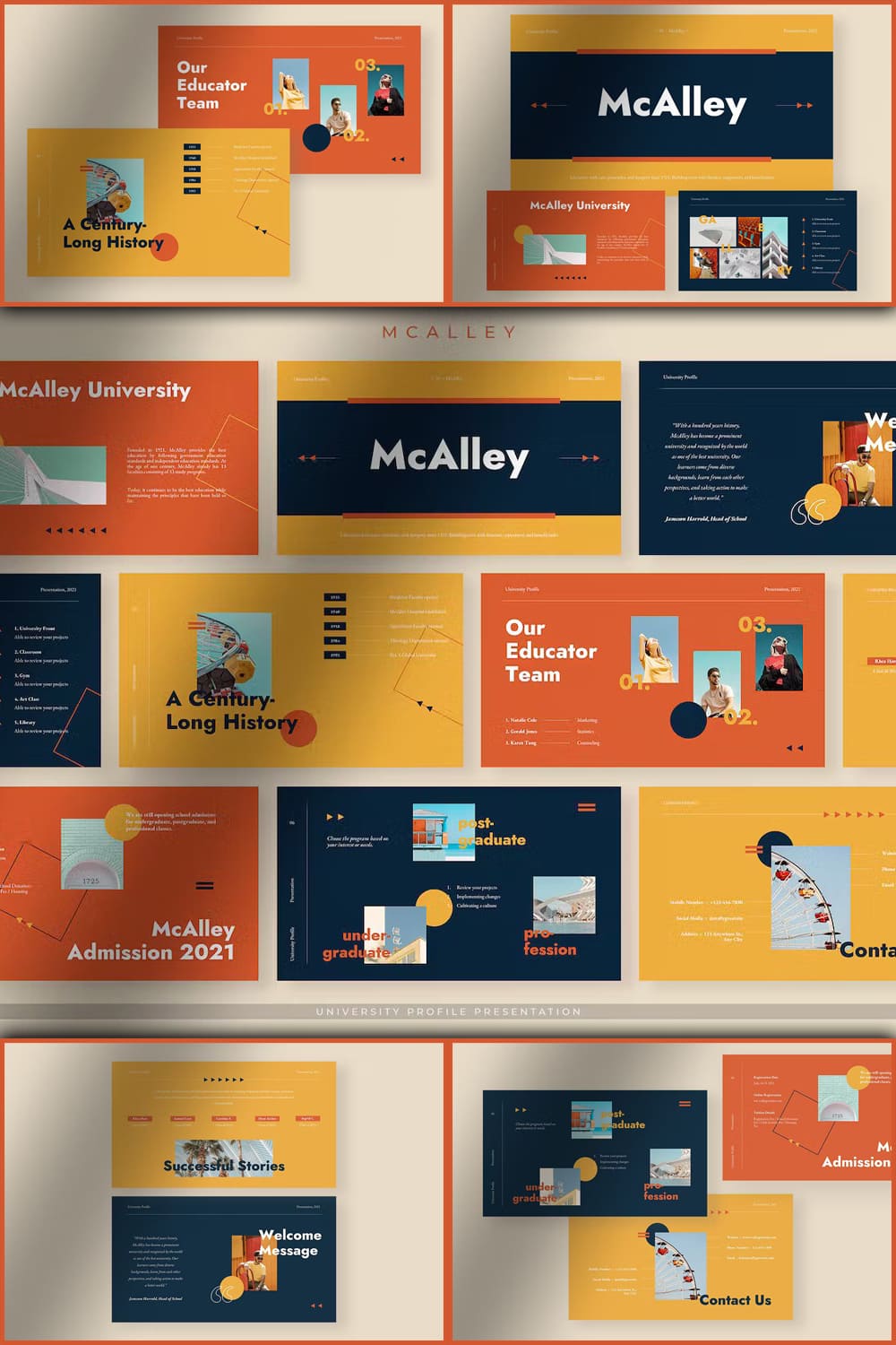 Mcalley - Creative University Profile Presentation - Pinterest.