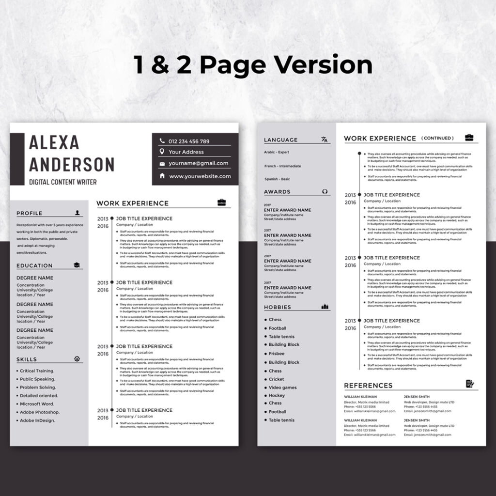 Professional Modern Resume Template - Md 1 360 1024x1024