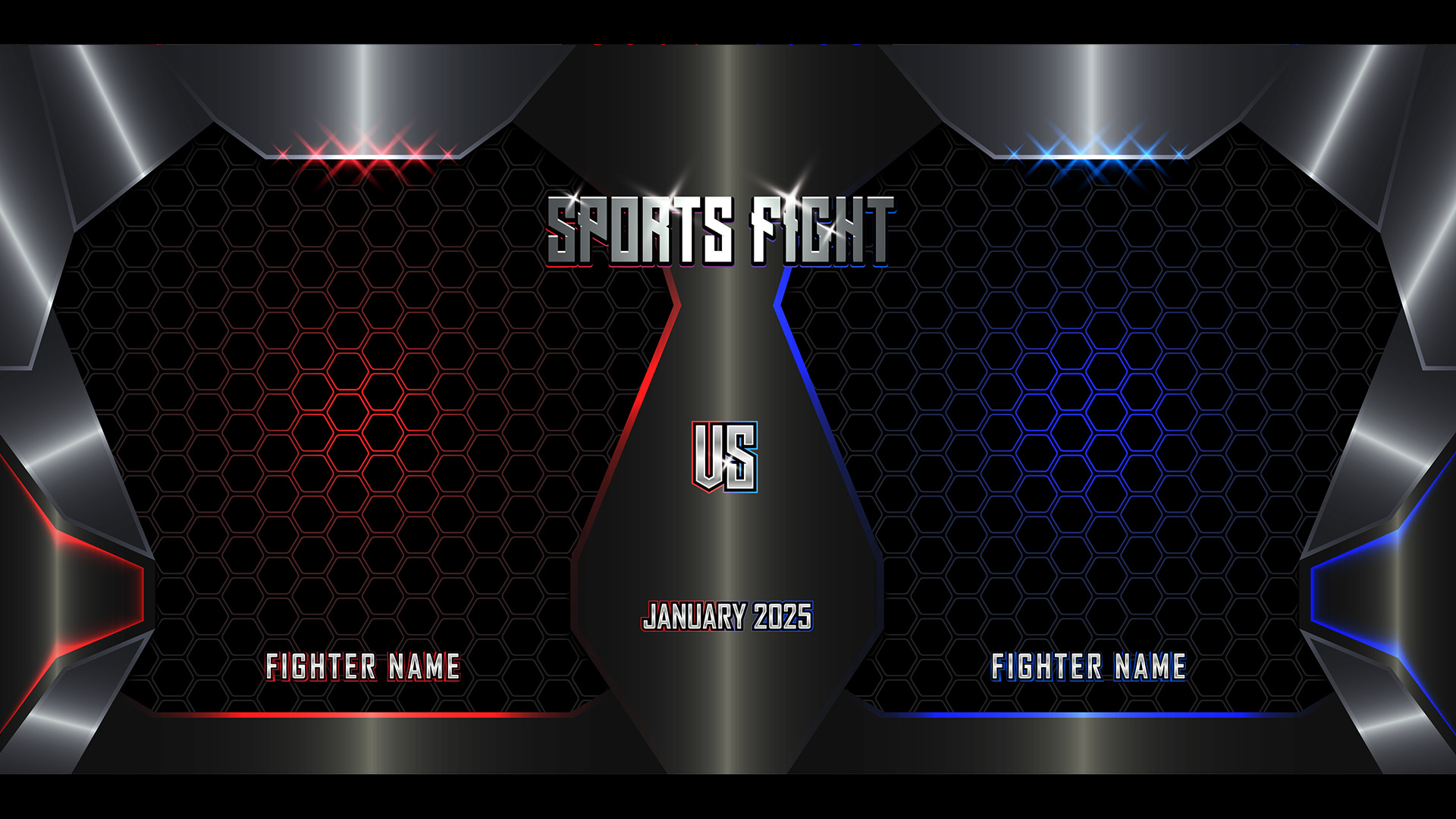 10 Sports Fight Posters and Backgrounds in 3D Realistic Style.