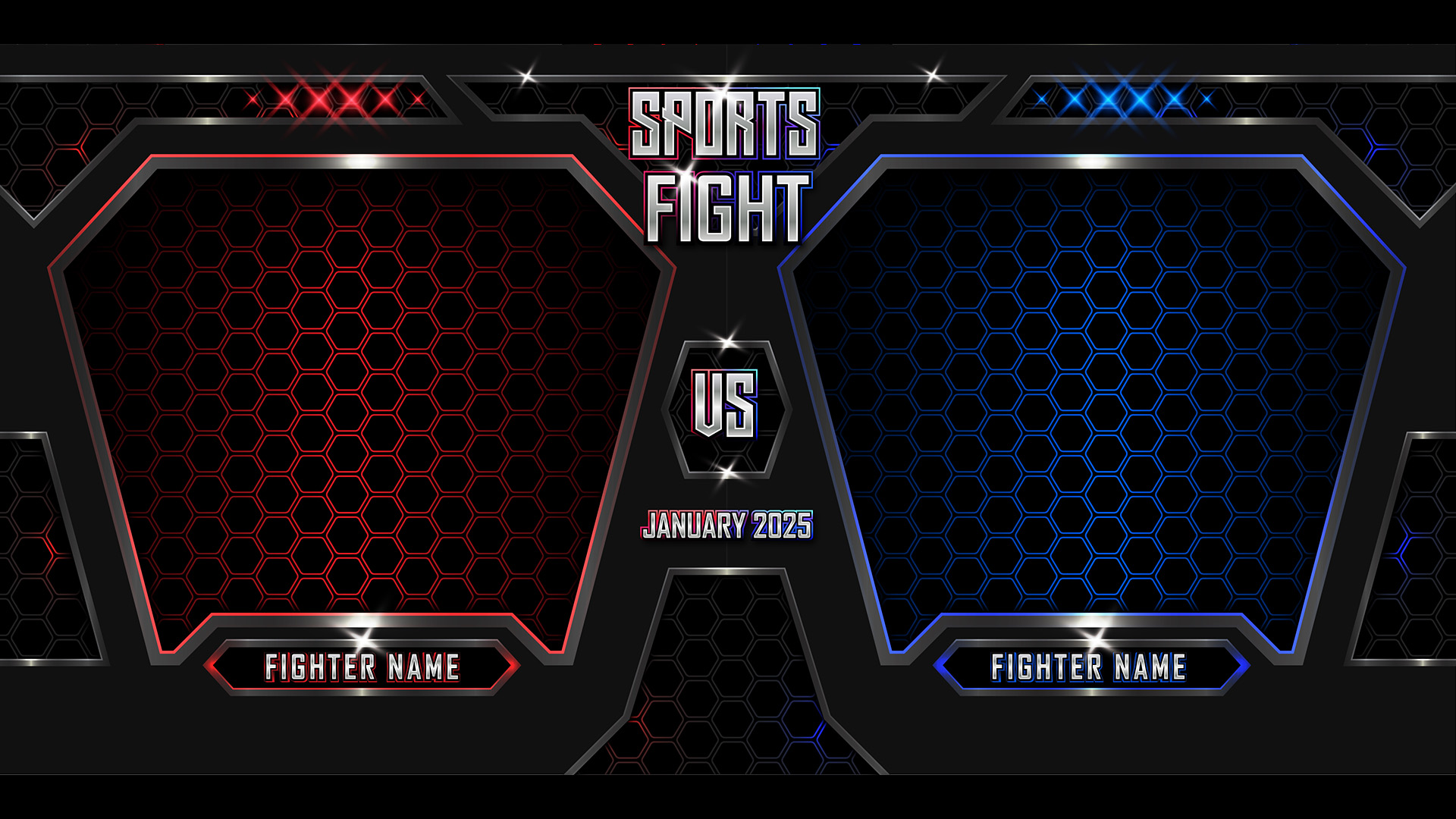 collection of 10 Sports Fight Posters and Backgrounds in 3D Realistic Style.