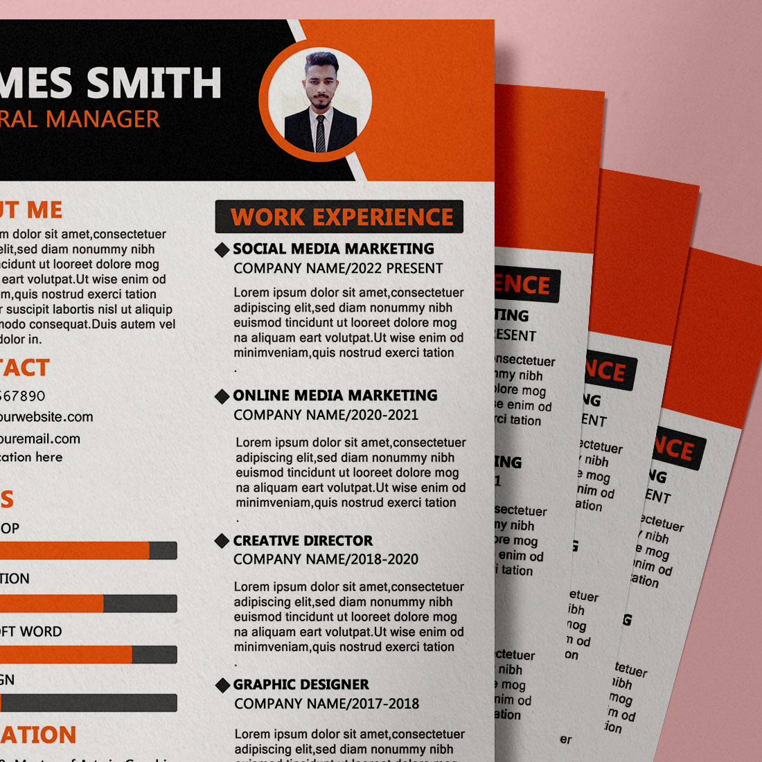 Best Business Resume Template preview image.