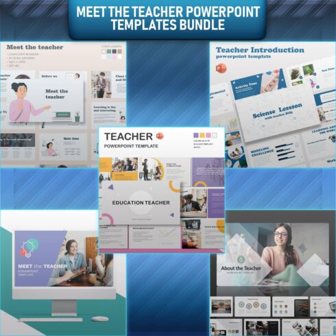 Meet The Teacher Powerpoint Templates Bundle.