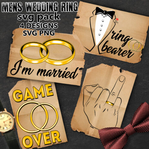 Mens Wedding Ring SVG - main image preview.