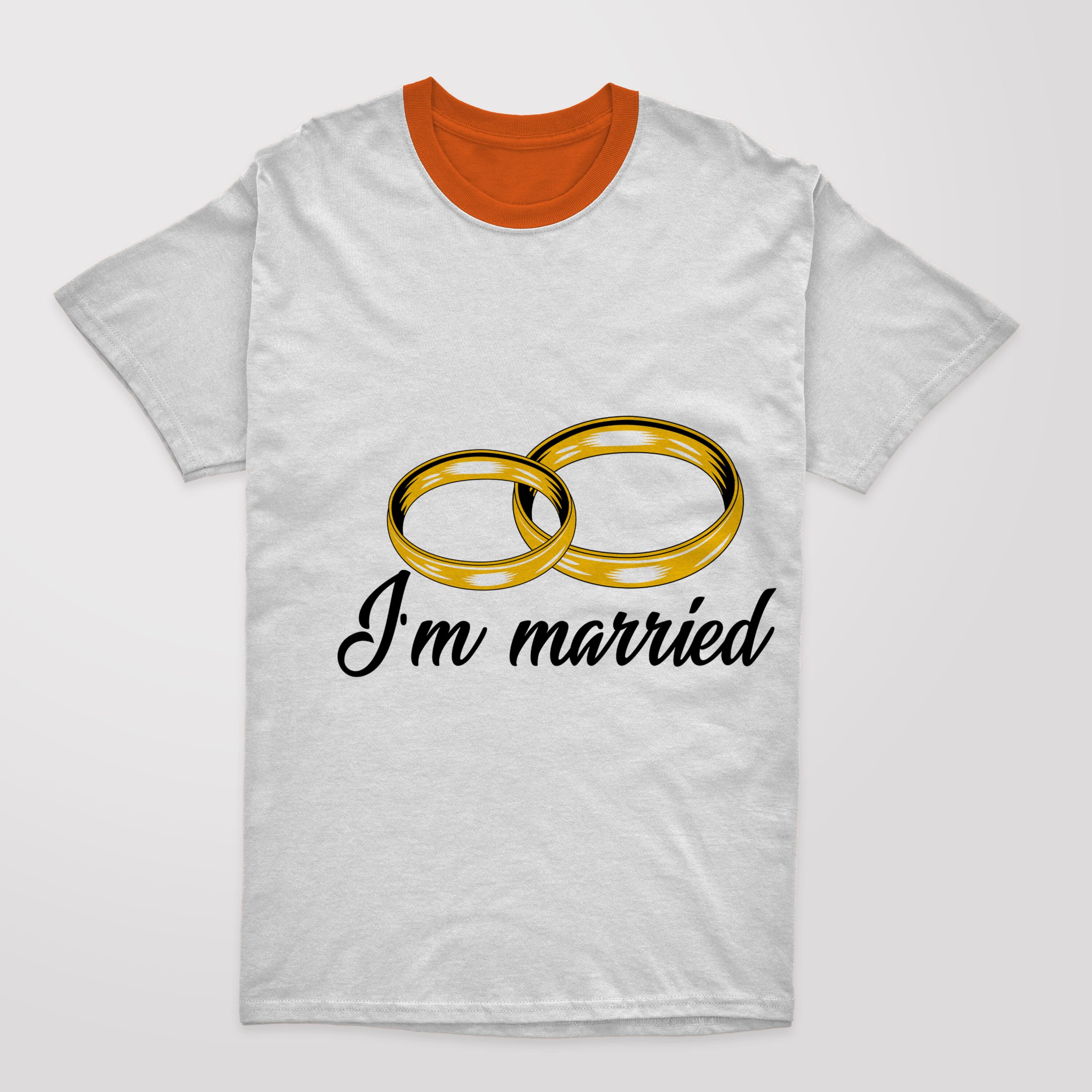 T-shirt image with wonderful wedding rings print.