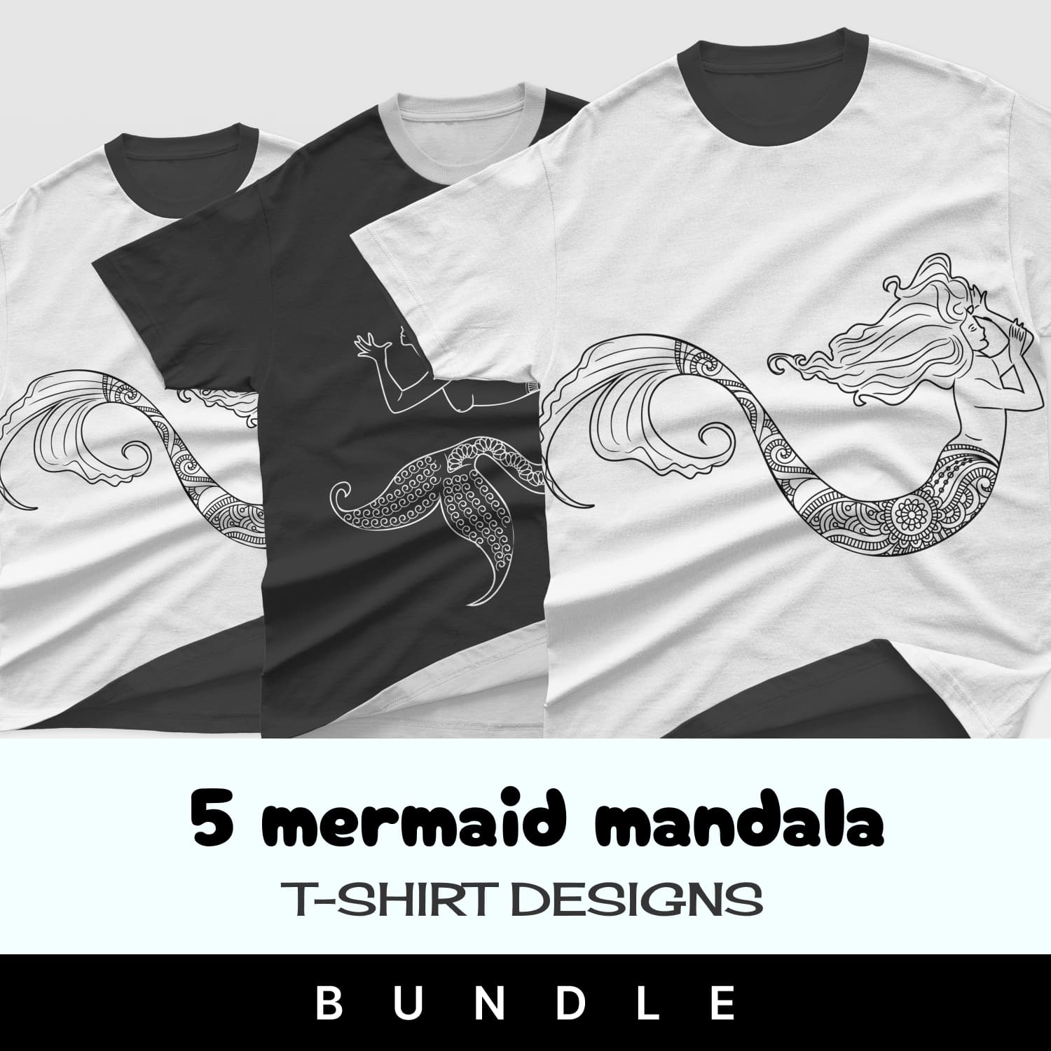 mermaid mandala svg t-shirt design.