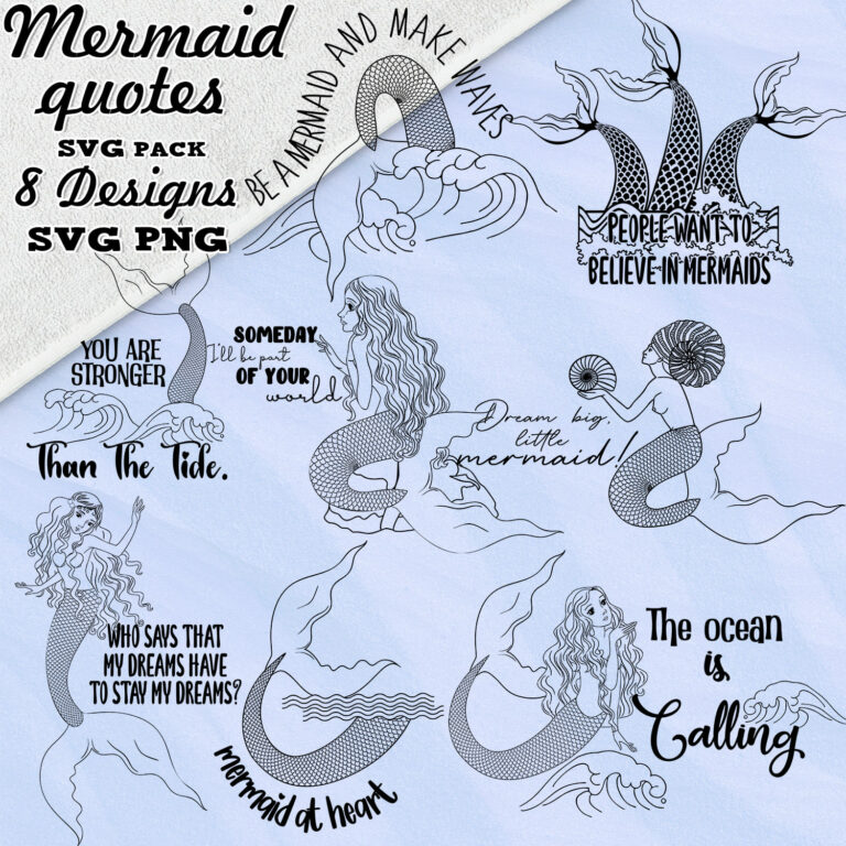 Mermaid Quotes Svg Masterbundles