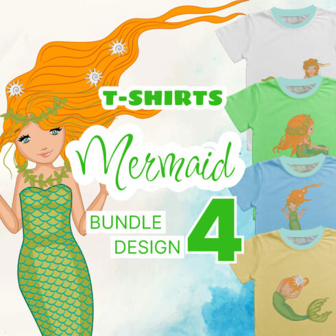 mermaid svg t-shirt design cover.