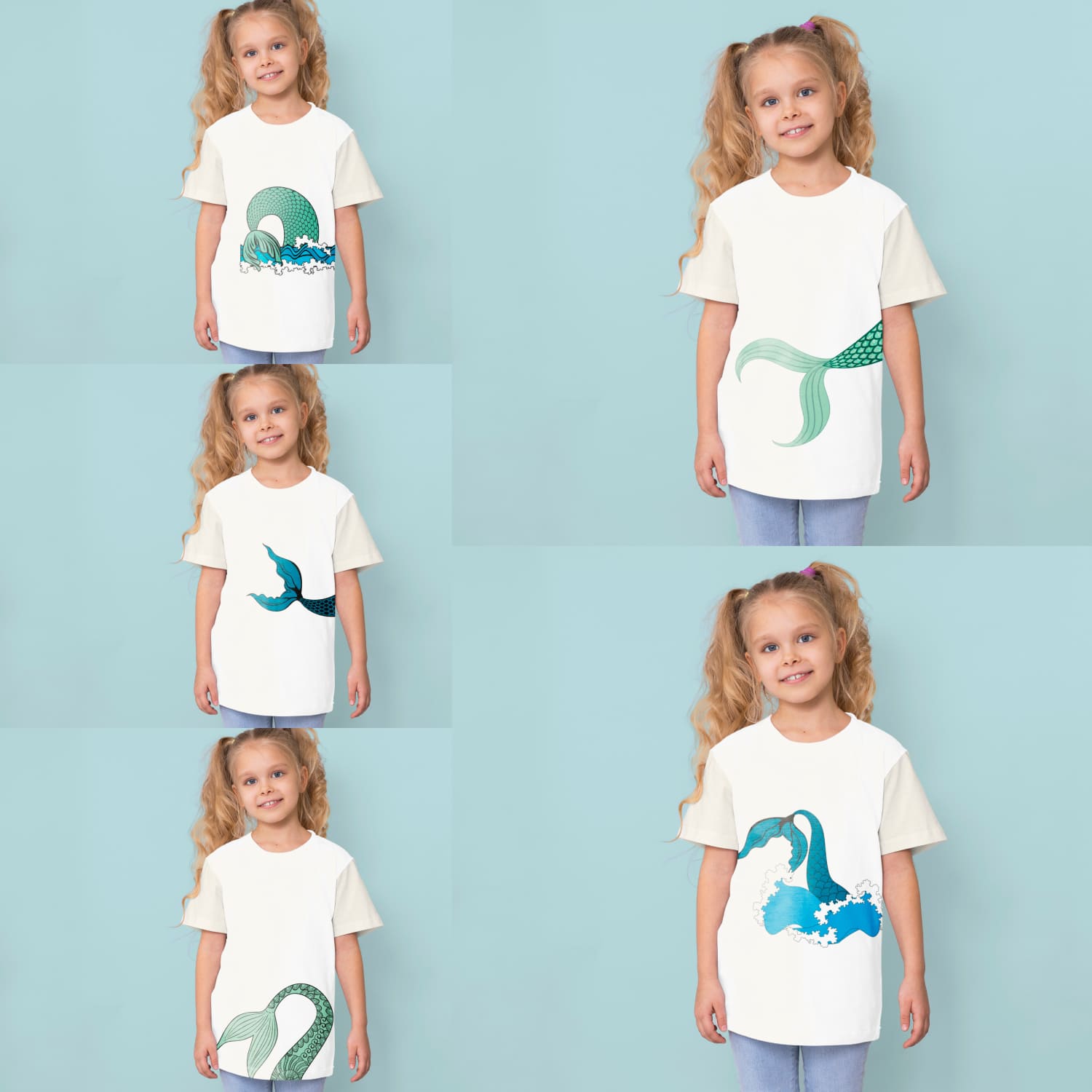 mermaid tail svg t-shirt design cover.