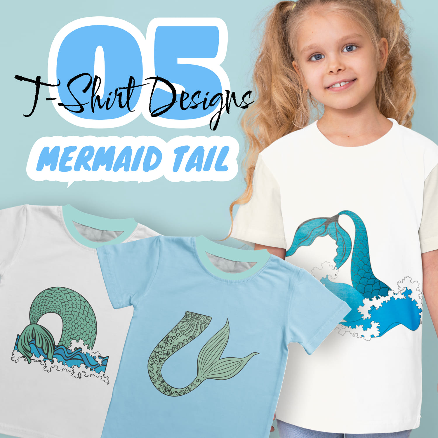 Mermaid Tail SVG T-shirt Design.