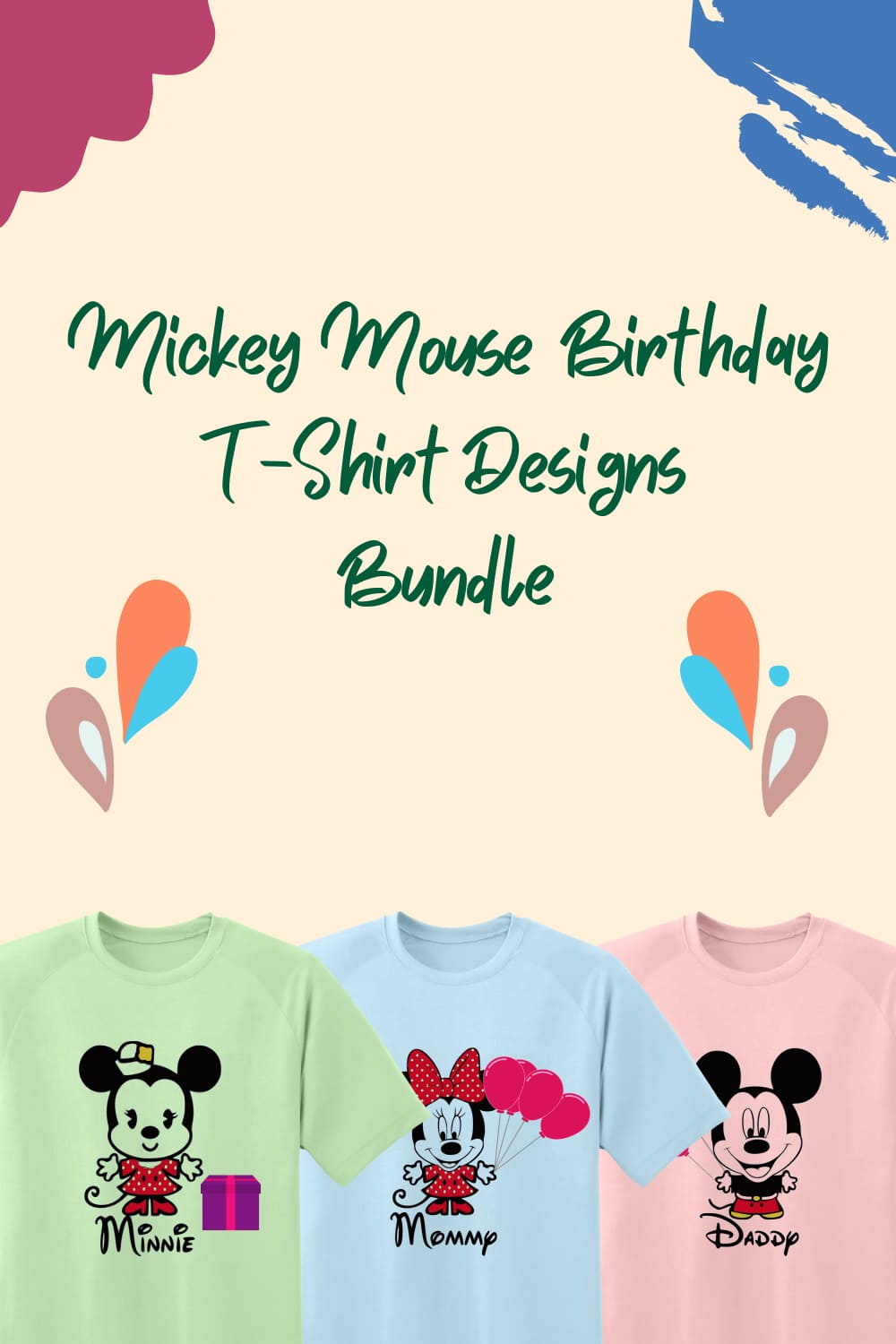 mickey mouse birthday t shirt designs bundle 03 90