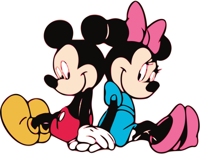 Lovely image of minnie mouse and mickey mouse.