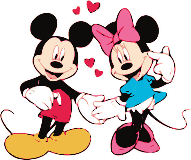Irresistible image of minnie mouse and mickey mouse.