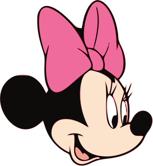 Minnie Mouse With Flower SVG, Minnie SVG, Minnie Mouse Head