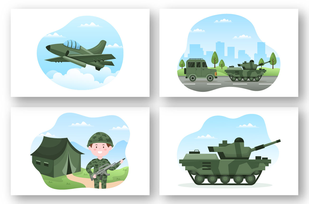 10 Military Army Force Illustration collection.
