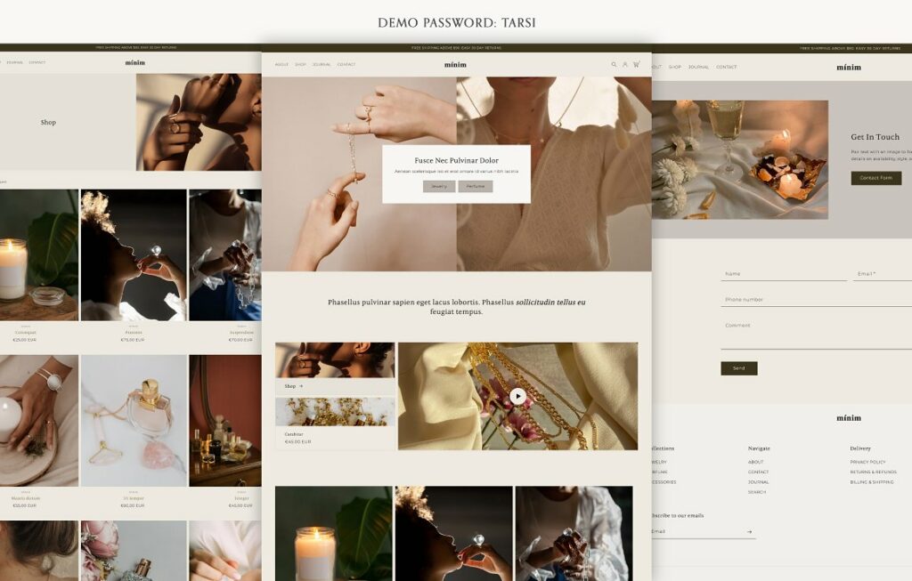 Mínim Minimal Boho Shopify Theme MasterBundles