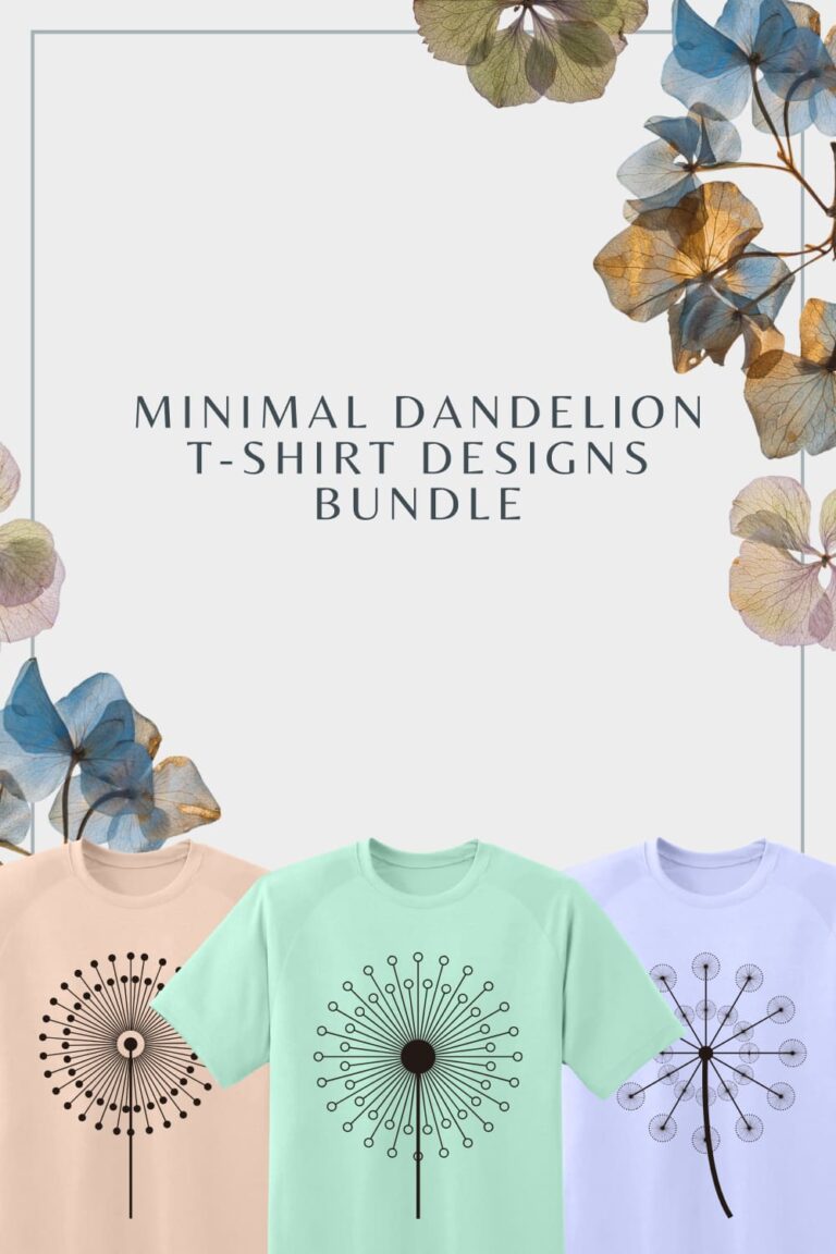 Minimal Dandelion T-shirt Designs Bundle – MasterBundles