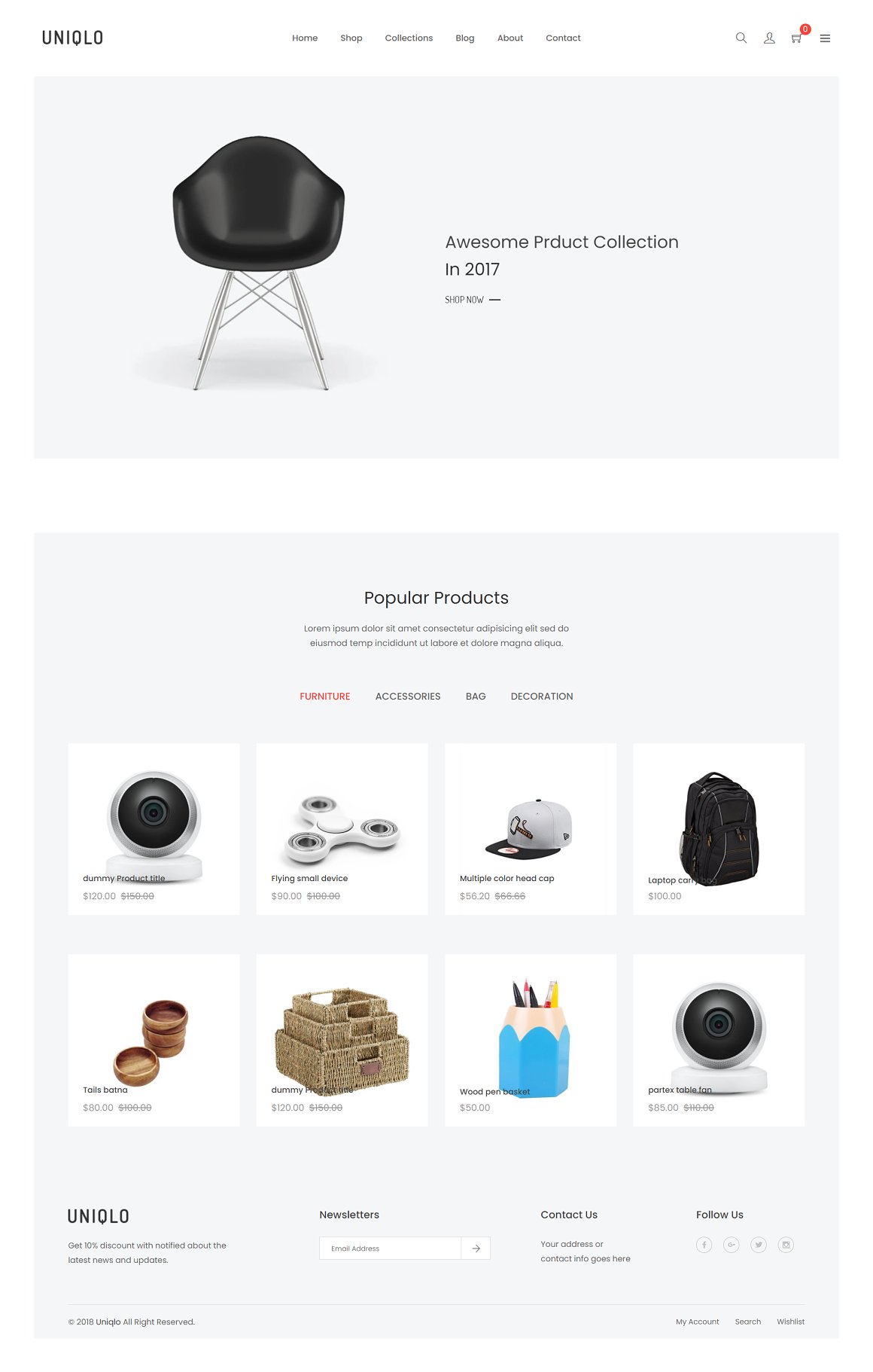 Image of irresistible shopify theme page.