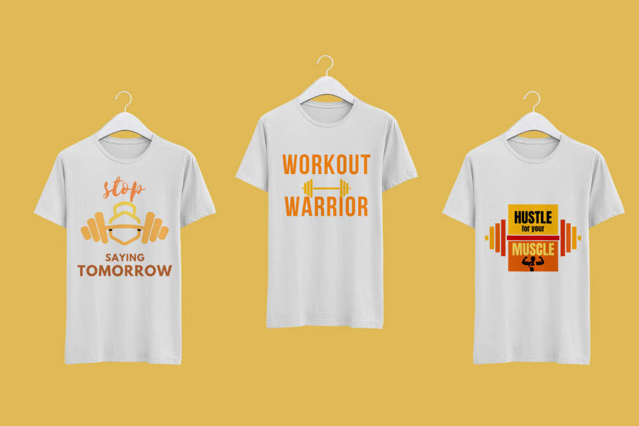 Fitness T-Shirt Designs preview image.