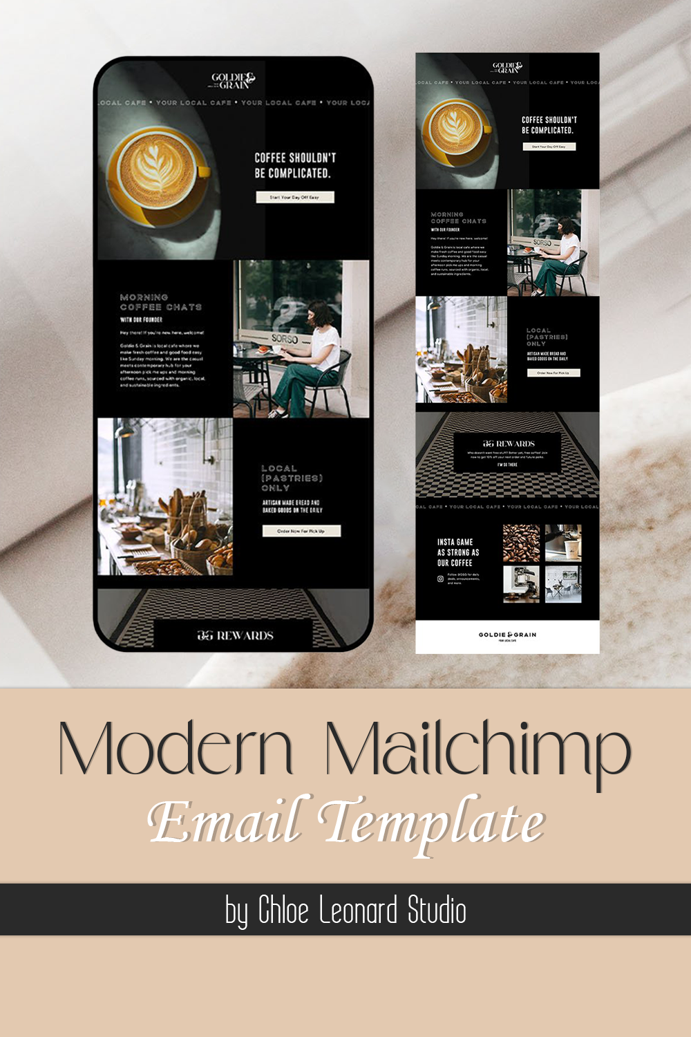 Set of images of wonderful email design template.