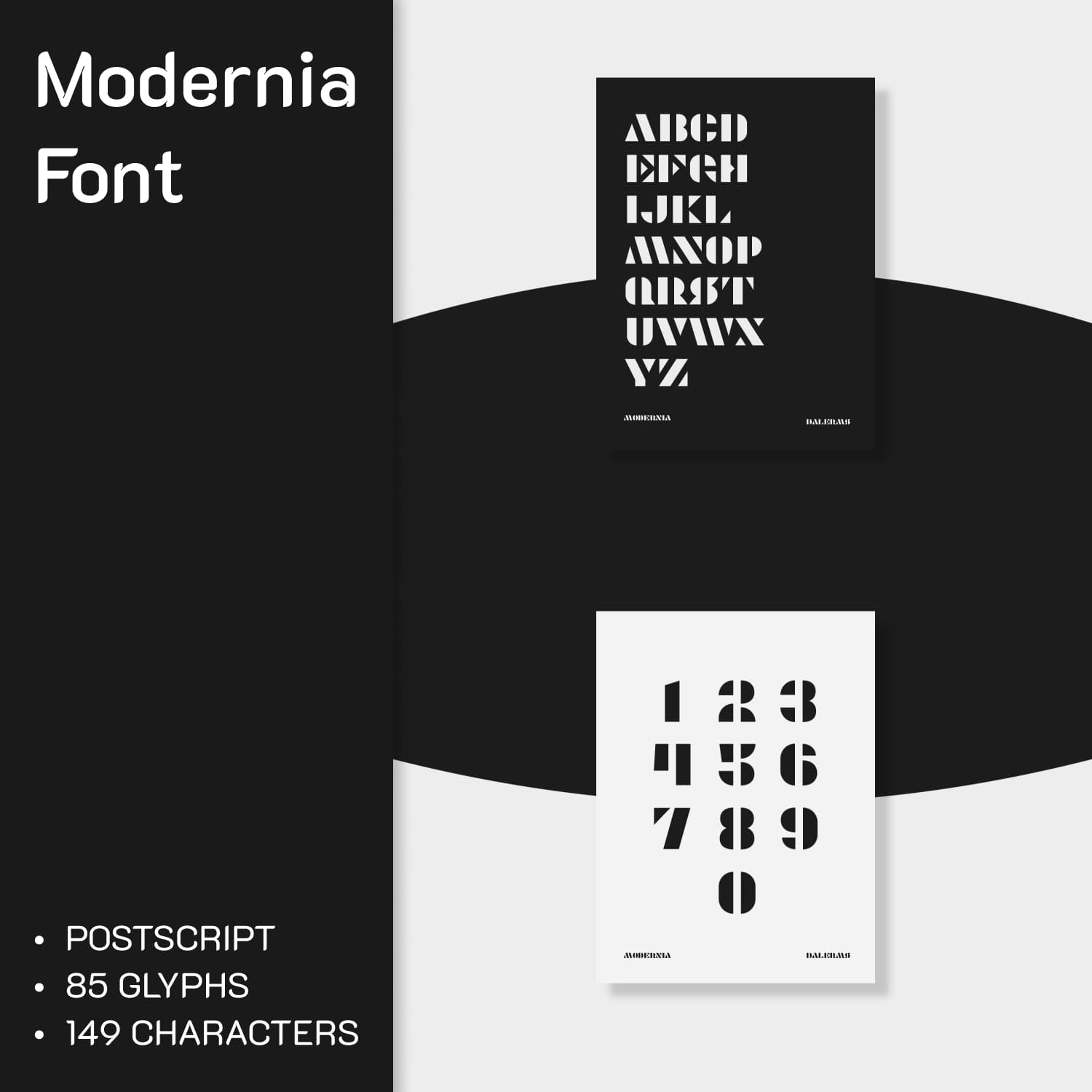 Modernia Font - main image preview.