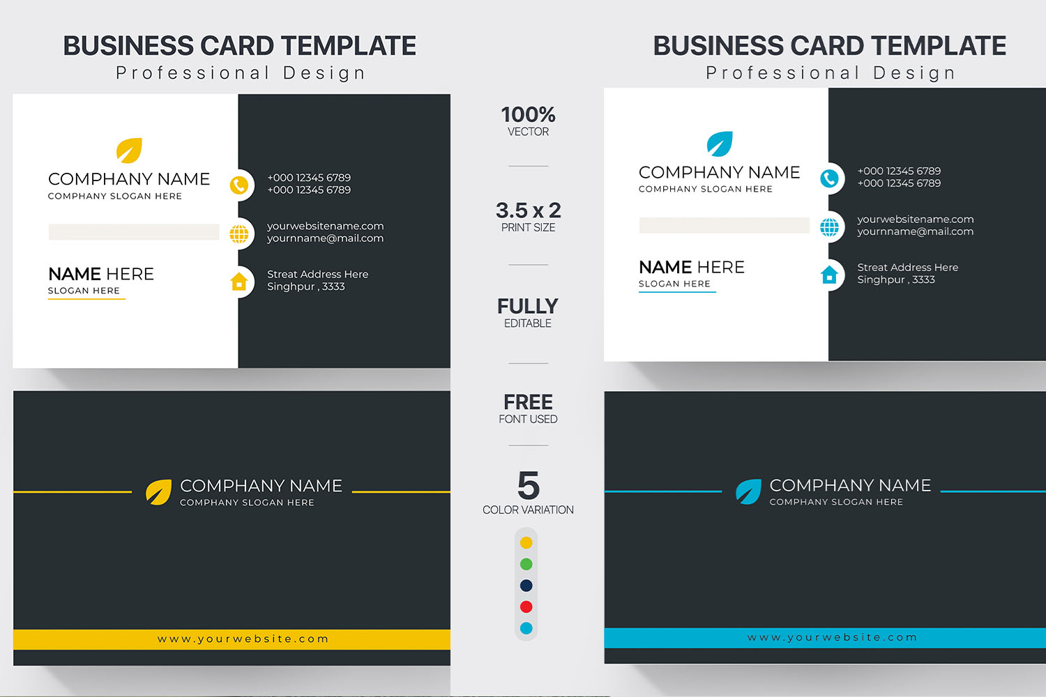 A selection of amazing double sided business card template images.