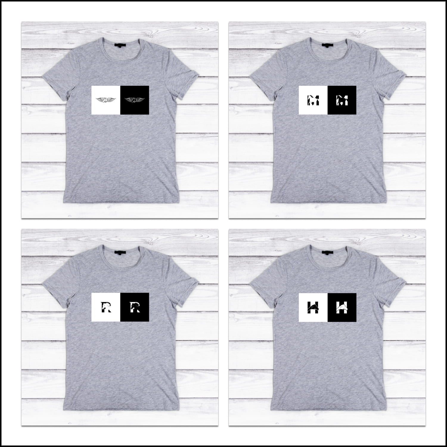 Monogram Horse Svg T-shirt Designs Cover.