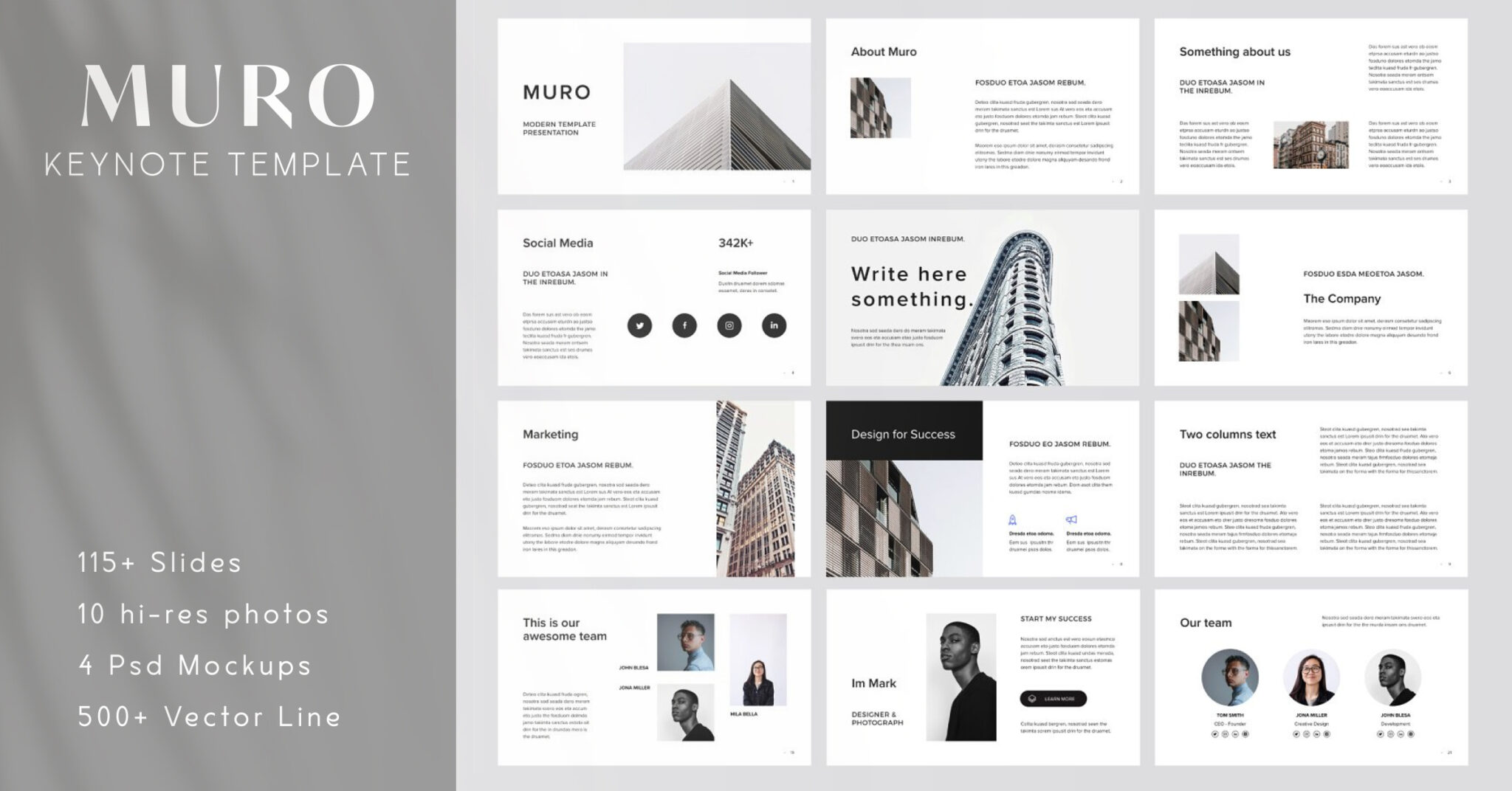 Muro - Keynote Template + Big Bonus – MasterBundles