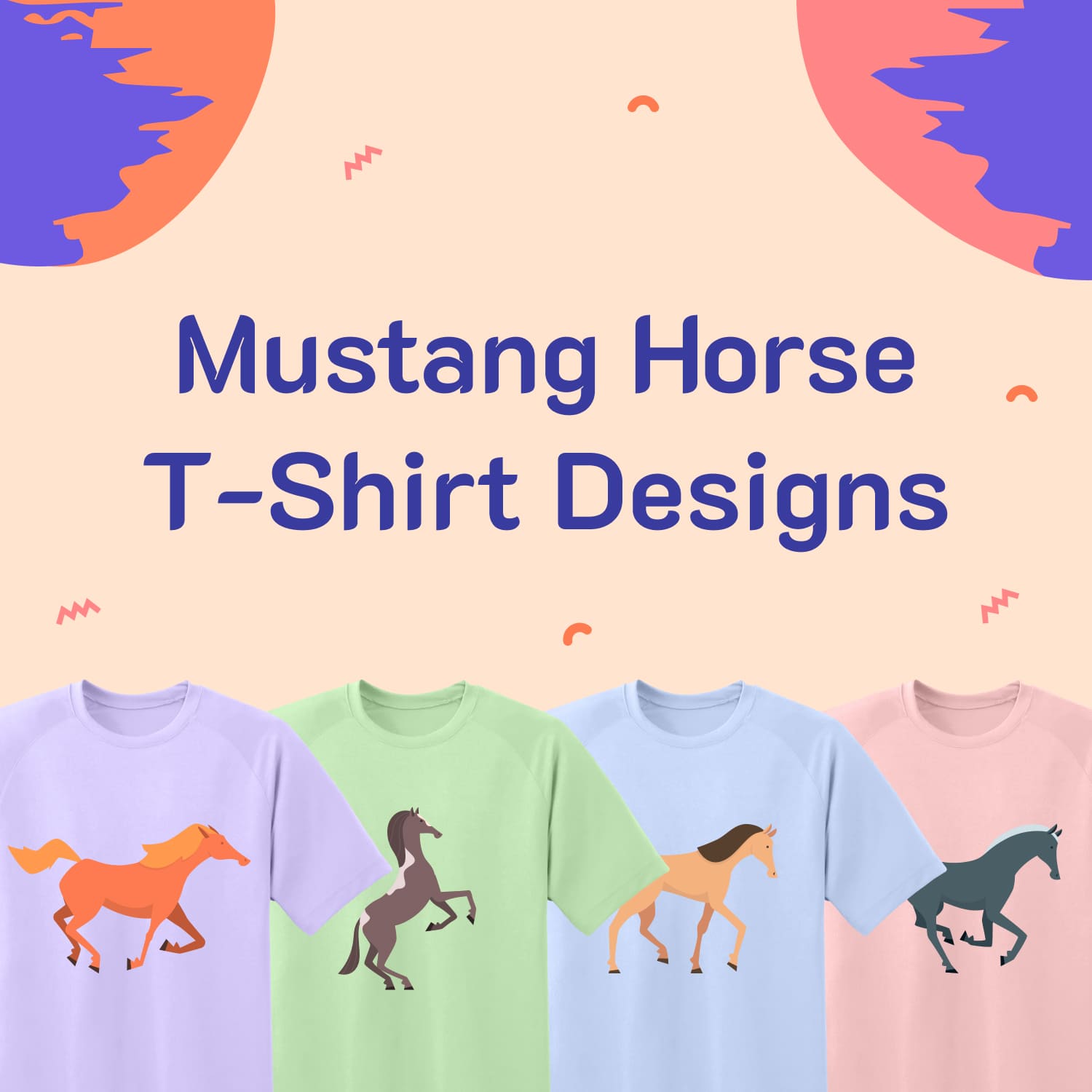 Mustang Horse Svg T-shirt Designs.