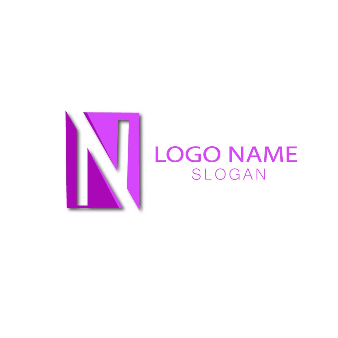 N letter logo and Negative Space Logo cover image.
