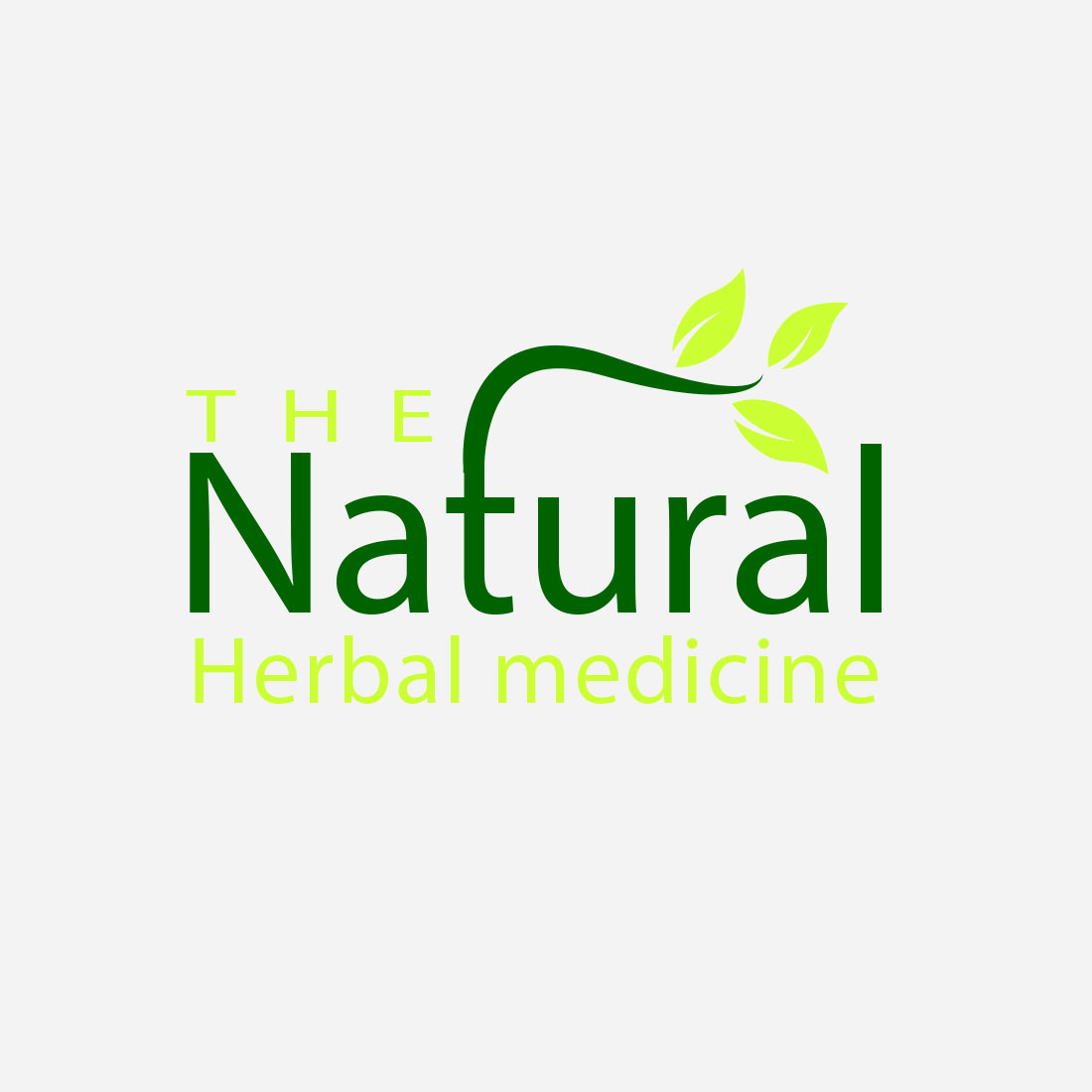Herbal Logo Template preview image.