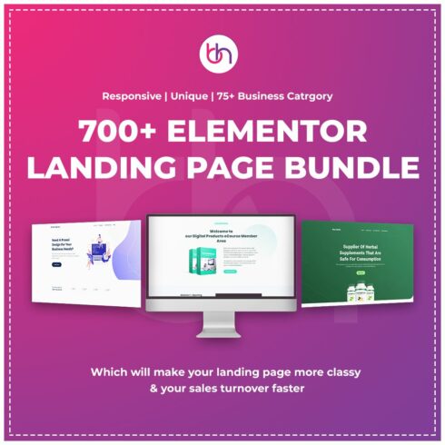 700 Landing Pages Bundle (Elementor) cover image.