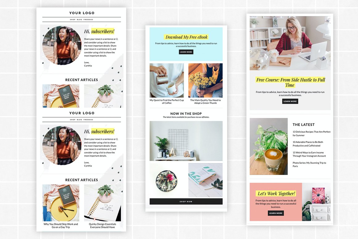 Bundle with image irresistible email design template.