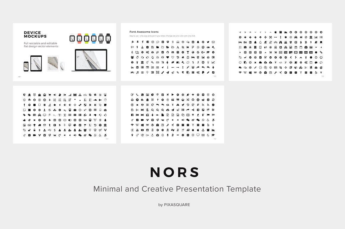 A set of great icon slides.