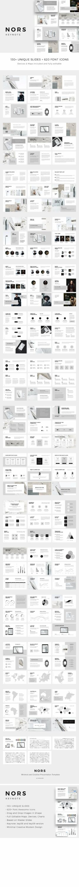 Set of gorgeous presentation template slide images.