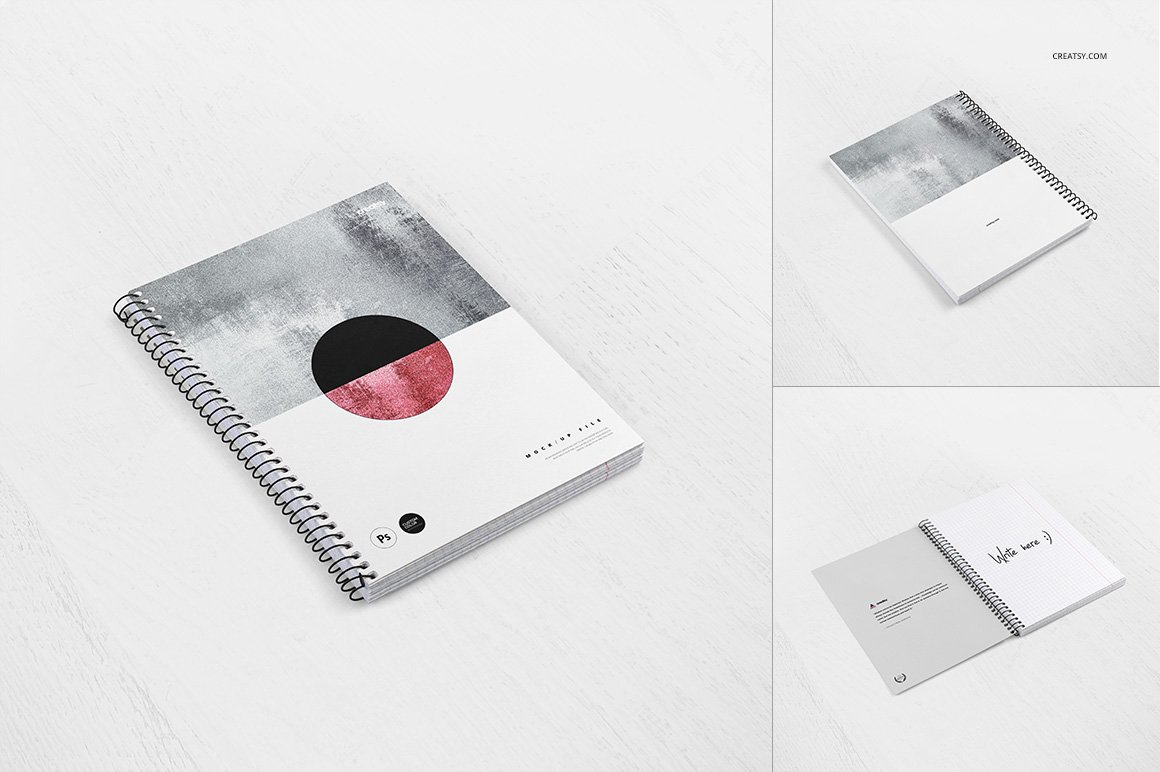 Collection image of a notepad with an adorable design in black white.