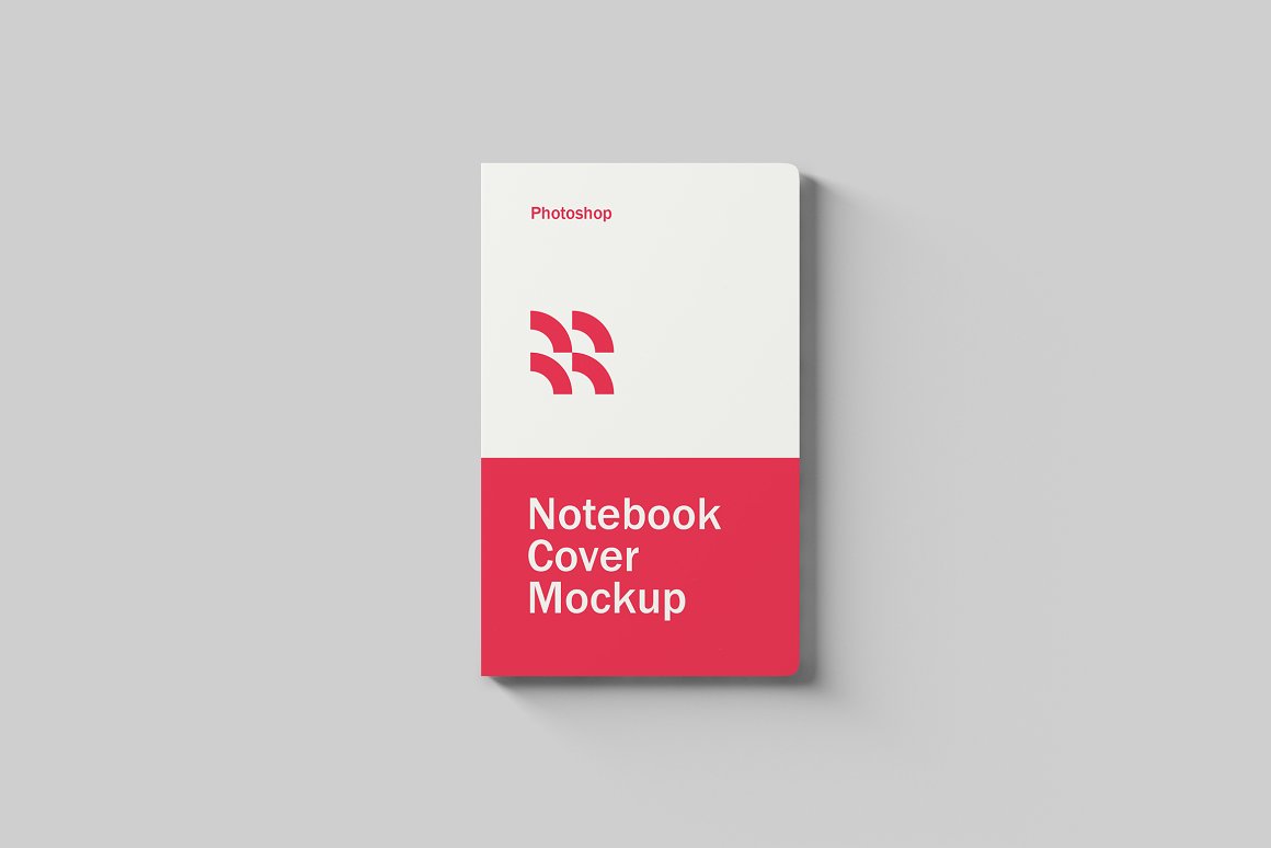 Image of a notebook with a wonderful cover in red and white.