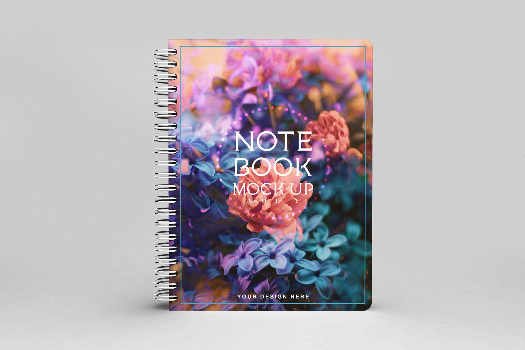 So blossom cover book with multicolor abstract illustration.