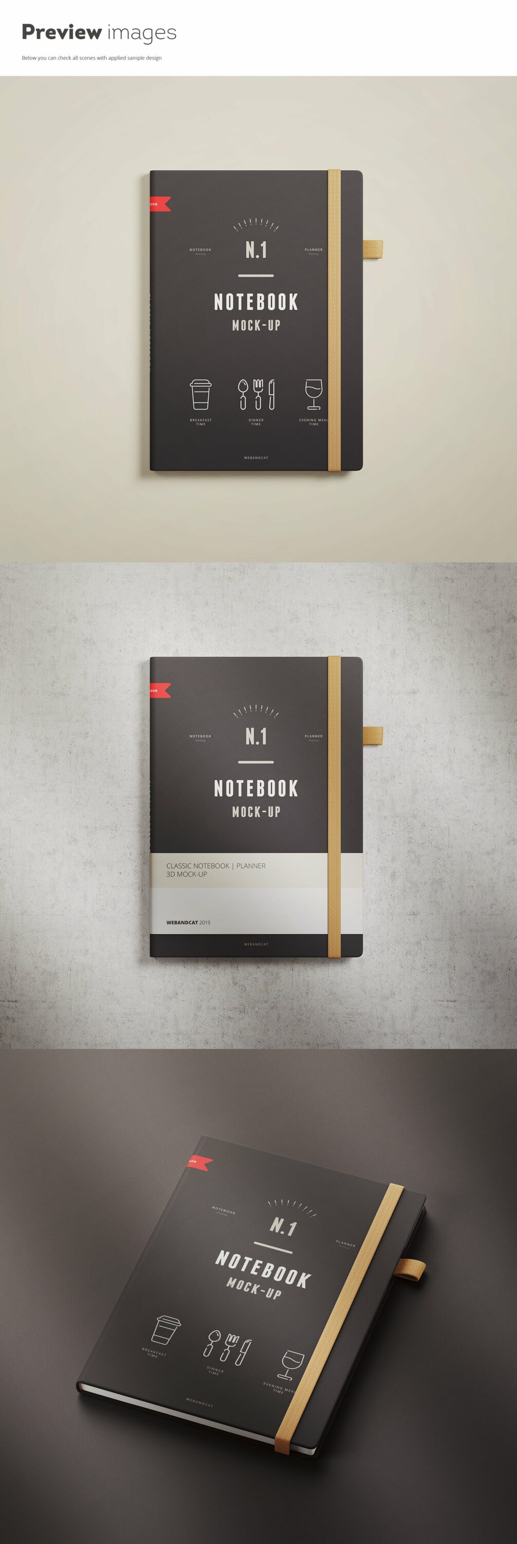 Minimalistic and strong notebook design.