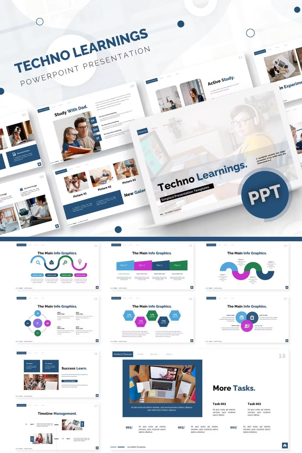 Techno Learnings | Powerpoint Template - Pinterest.