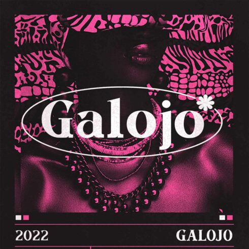 Colorful cover Galojo - Vintage Serif Typeface.