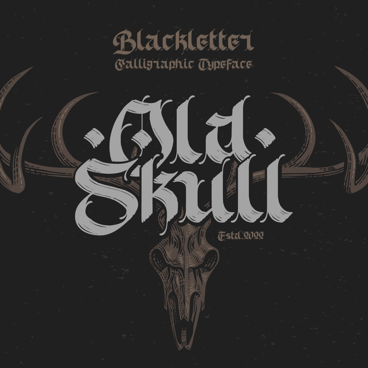 Old Skull Calligraphic Font cover image.