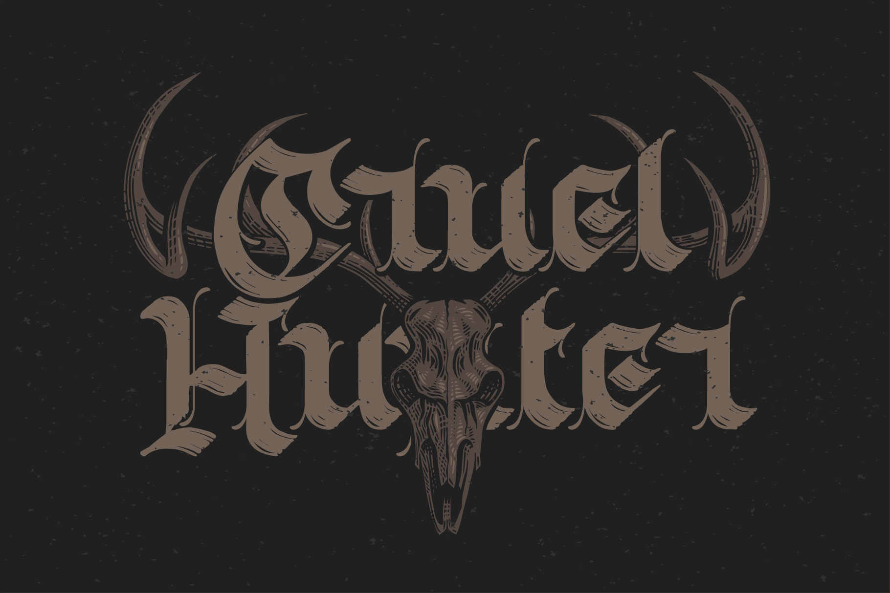 Calligraphic Font Old Skull preview image.