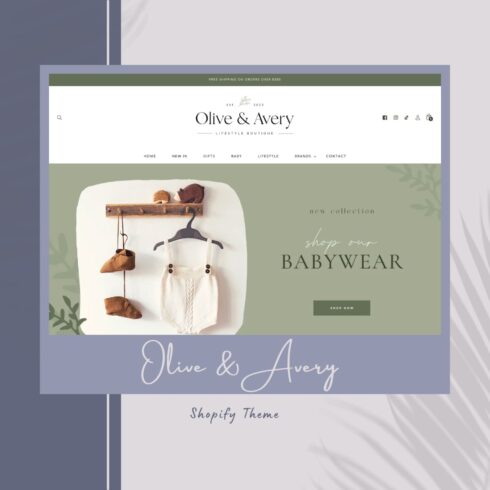 Shopify Theme - Olive & Avery - main image preview.