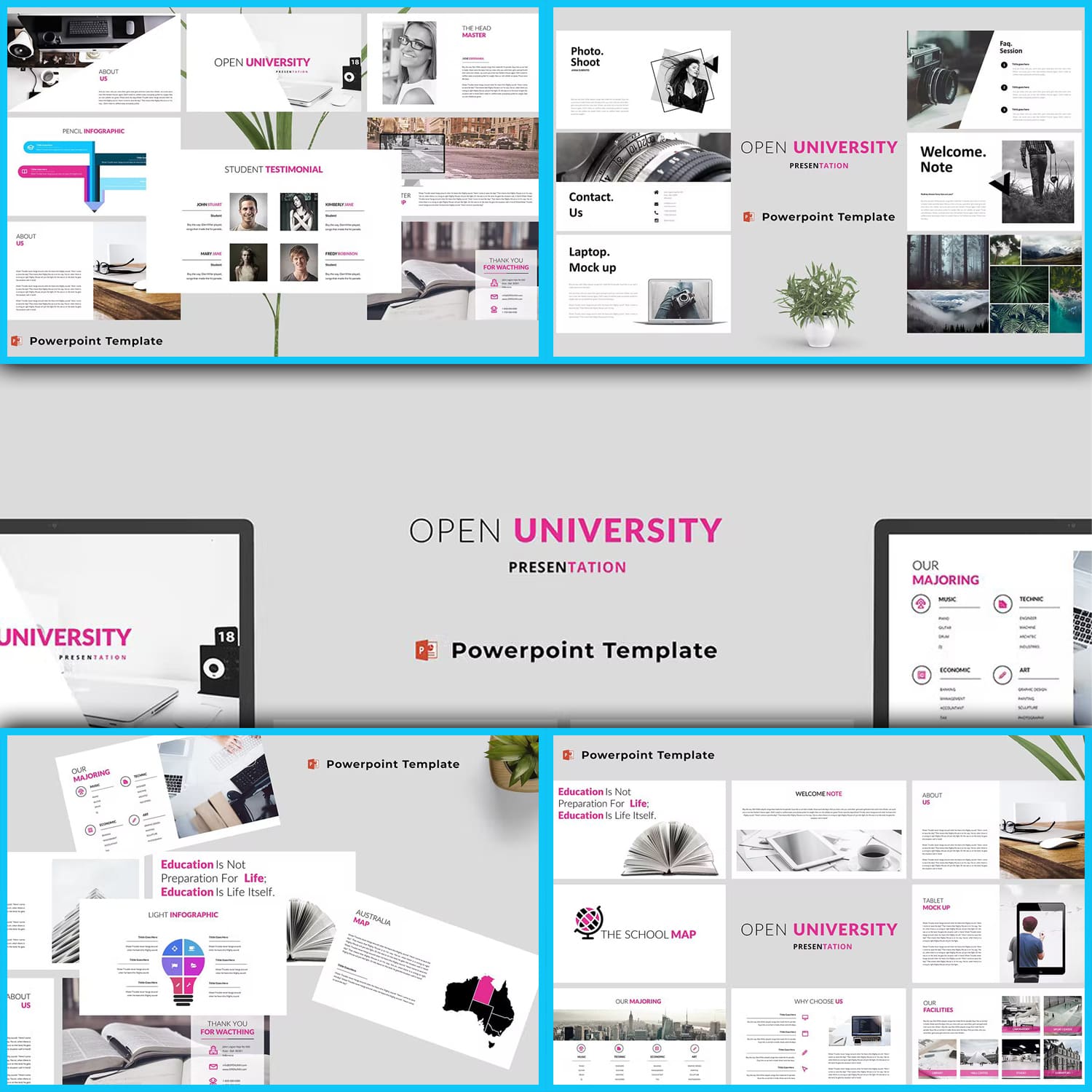 Open University Powerpoint Template created by Incools.
