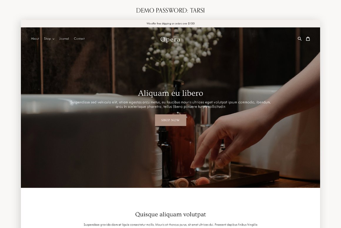 Gorgeous shopify theme page header image.